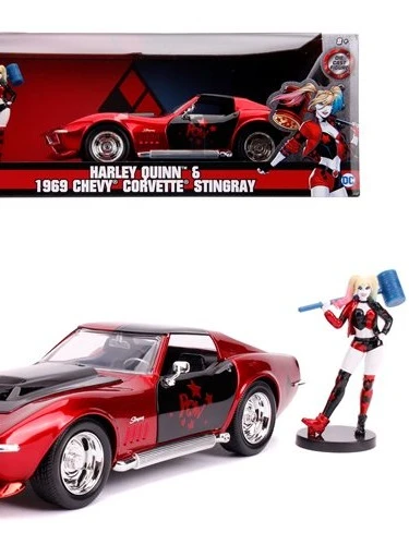 Harley Quinn 1969 Chevy Corvette Stingray The New 52 1:24 Scale Die-Cast Metal Vehicle - Jada Toys product image (2)