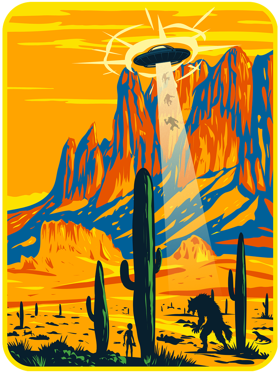 Skinwalker UFO Abduction Enamel Mug product image (3)