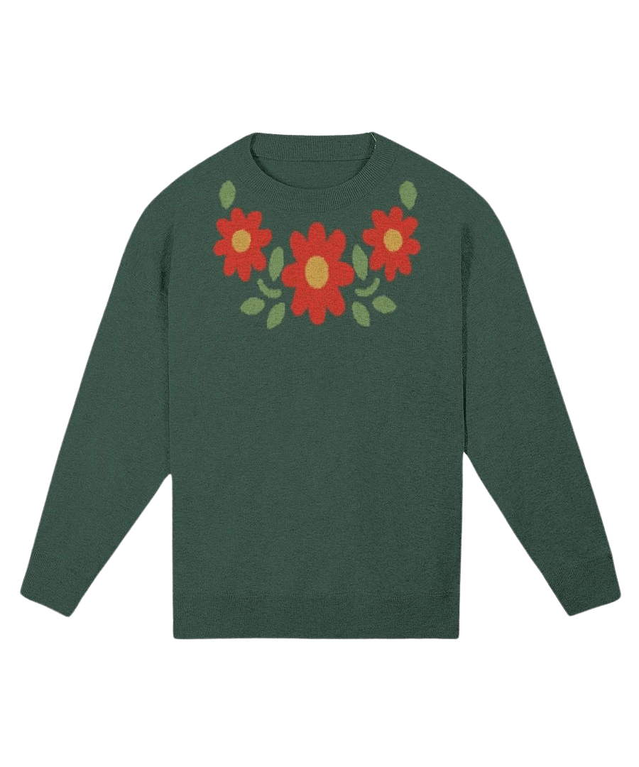 Flower Knitted Relaxed Sweater 3/3 product image (1)