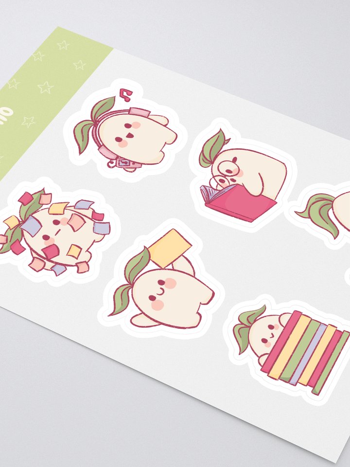 Studytime Peppino Sticker Sheet – Cute Plant Stickers product image (2)