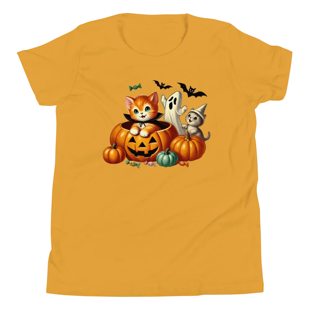 Kittens and Ghost Halloween Kids T-Shirt product image (57)