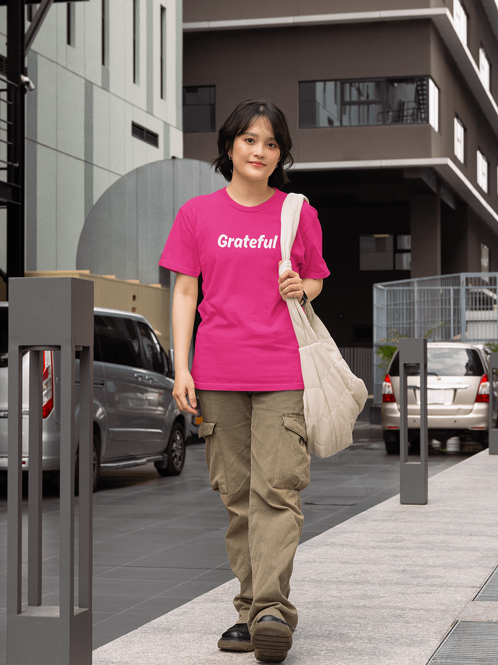 “Grateful” Upbeat Unisex Cotton Tee #2 product image (1)