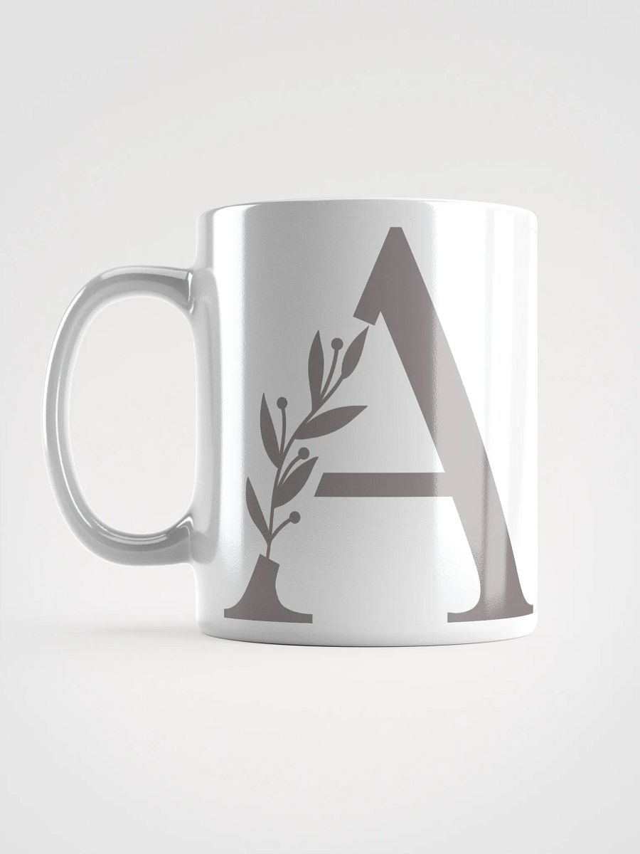 Aesthetic Foliage White Mug (Charcoal) product image (6)