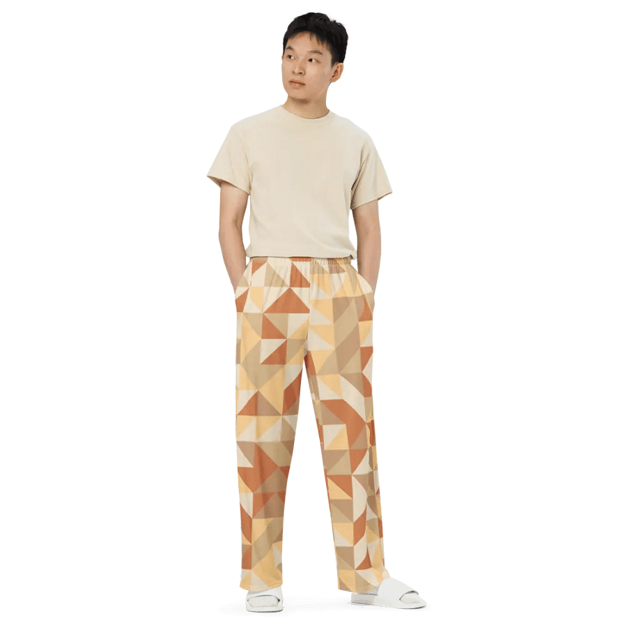 BUIII Dynamic Geometry: Warm Ember Wide-Leg Pants product image (6)