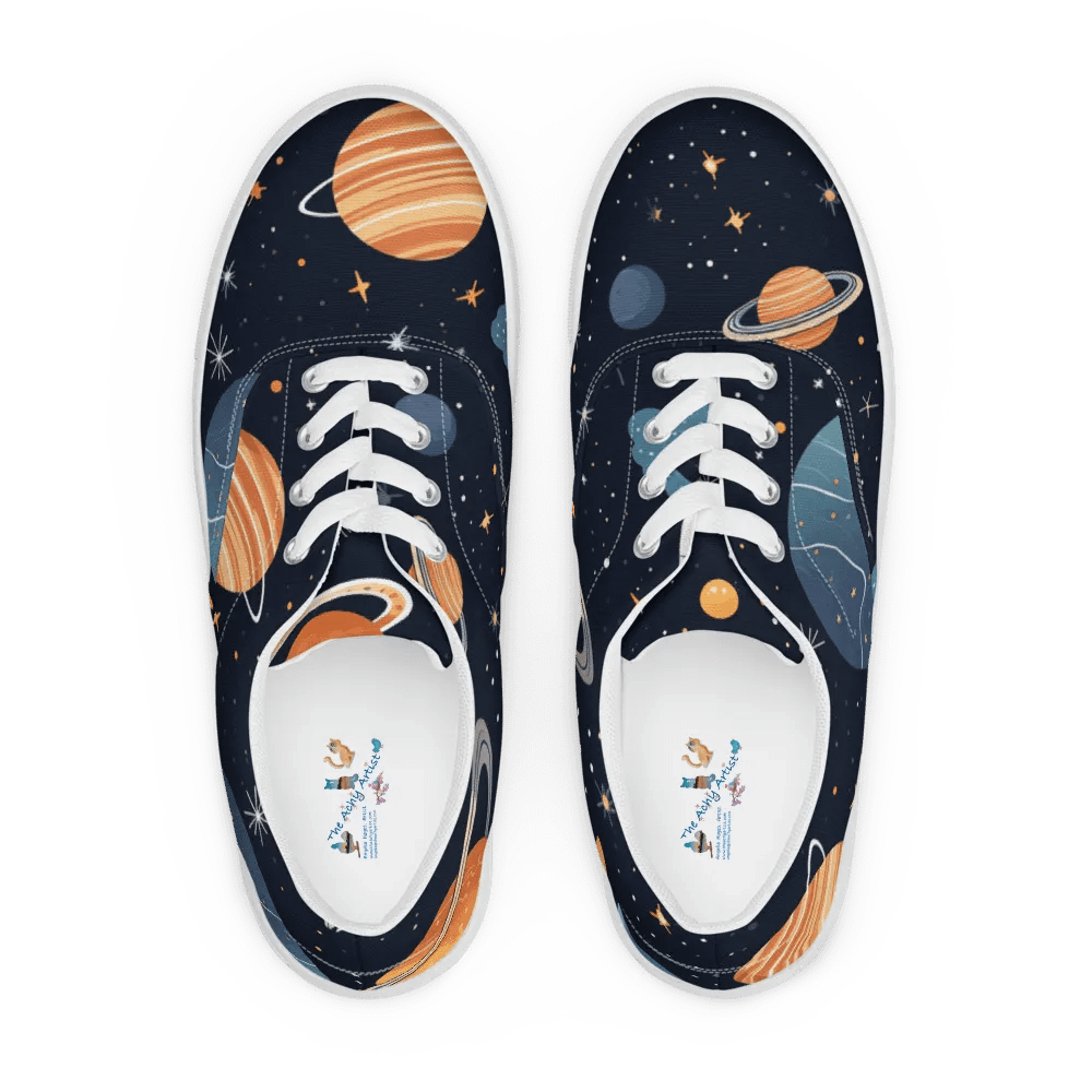 Galactic Odyssey Lace-Up Canvas Shoes product image (1)