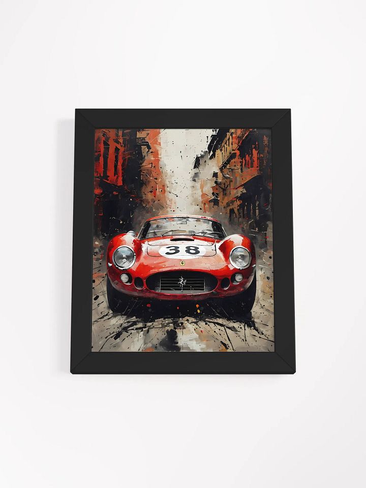 Energetic Cityscape Red Sports Car Poster product image (2)