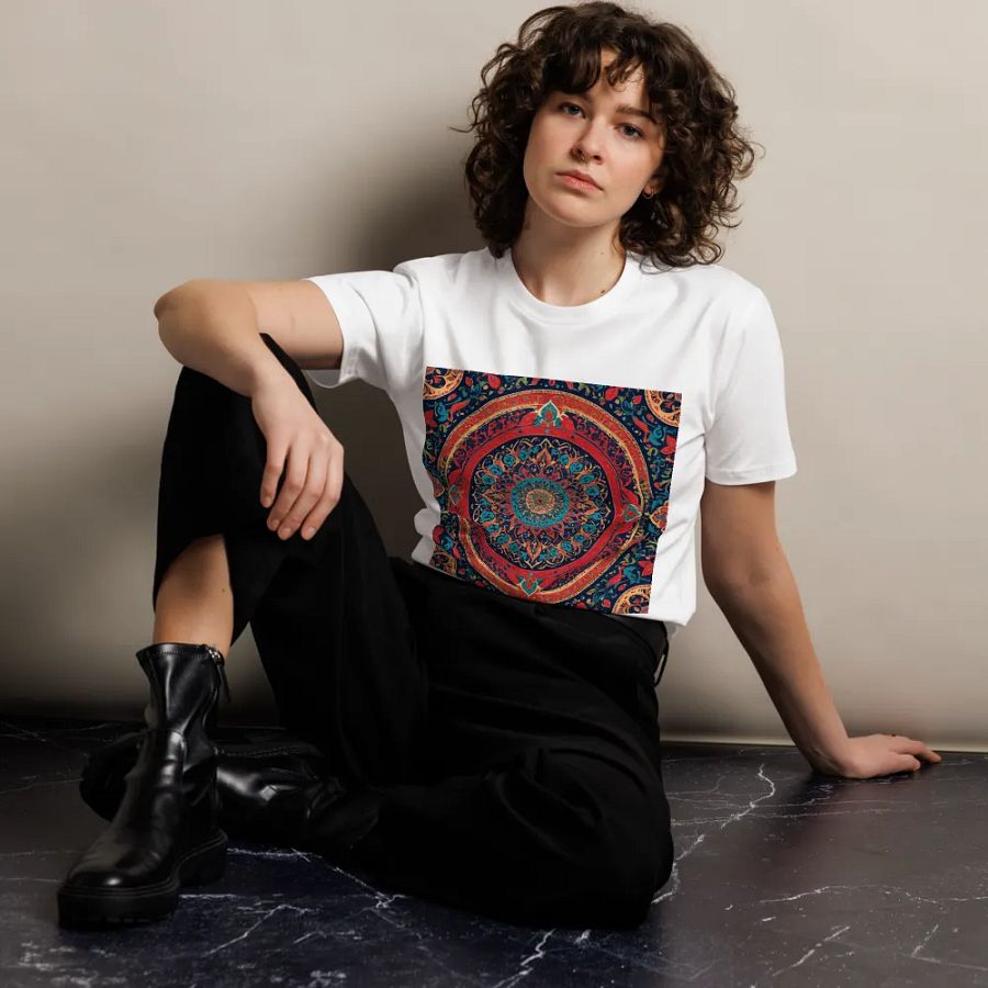 T-Shirt with Persian Carpet Design Mix of Beautiful Colors product image (10)