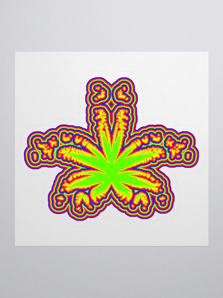 Cannabis Rainbow Stoner Sticker, 420 Queer Pride Pot Leaf Art product image (1)