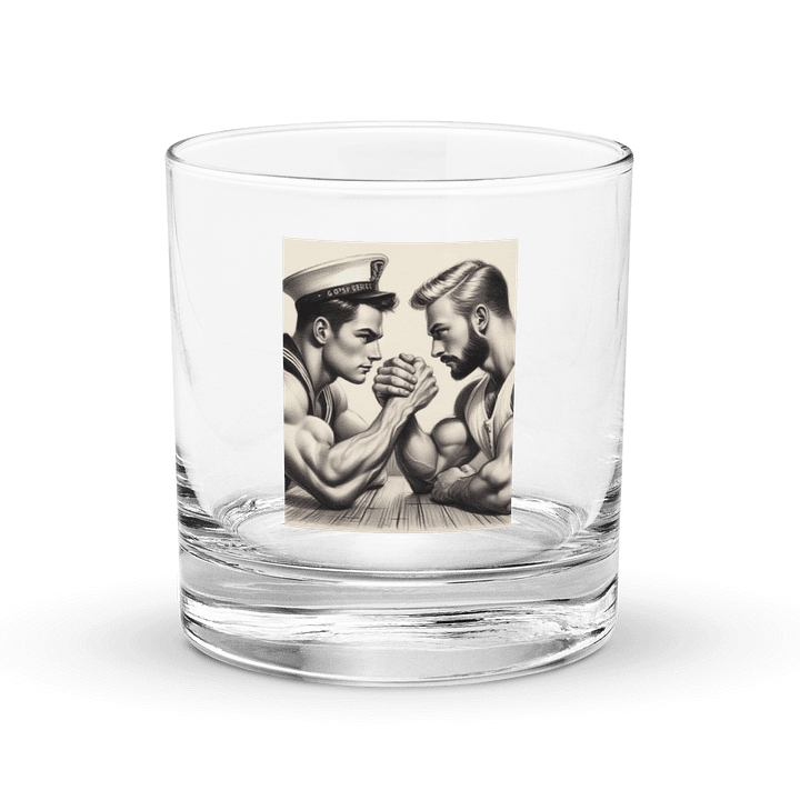 Up Close and Personal: Sailors – Tom of Finland Tribute Gay Pride Graphic Design Glass Tumbler product image (1)