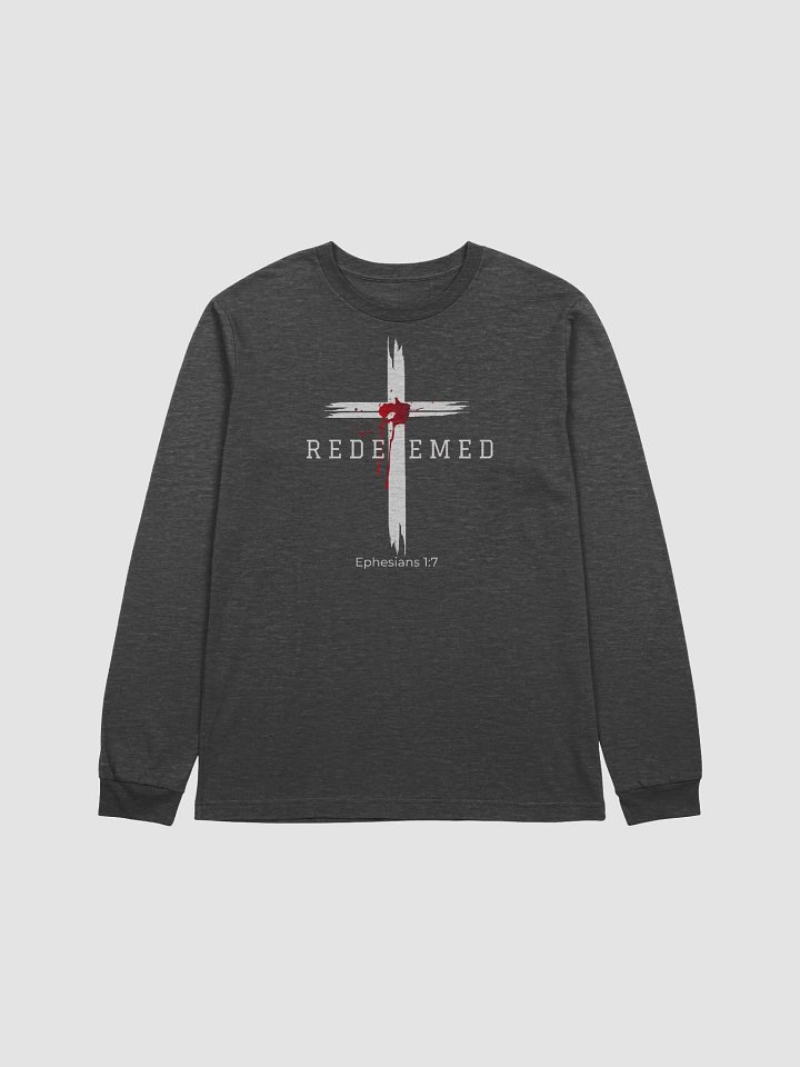 Redeemed by the blood of Jesus - Ephesians 1:7 Unisex Long Sleeve Tee product image (1)