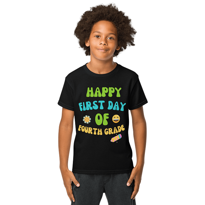 Happy First Day of Fourth Grade Youth Tee product image (1)