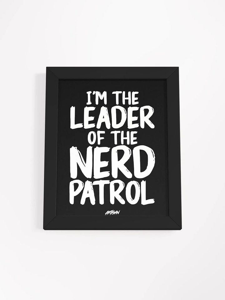 Nerd Patrol Leader Text Poster product image (1)