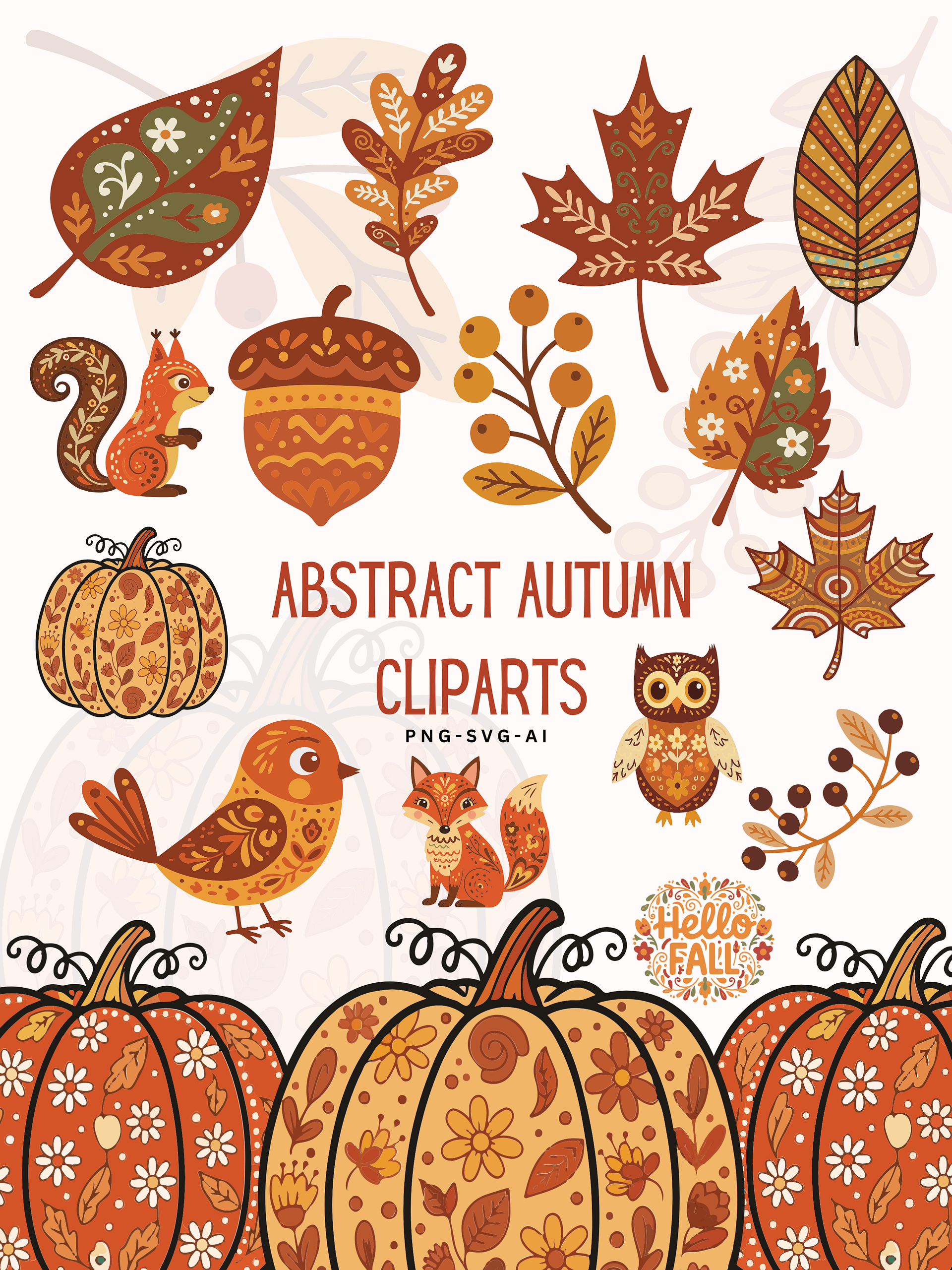 Abstract Leaves SVG PNG AI Files | Botanical Cutout Silhouettes | Digital Leaf Clipart | Organic Foliage Vector Pack | Modern Nature Graphic product image (1)