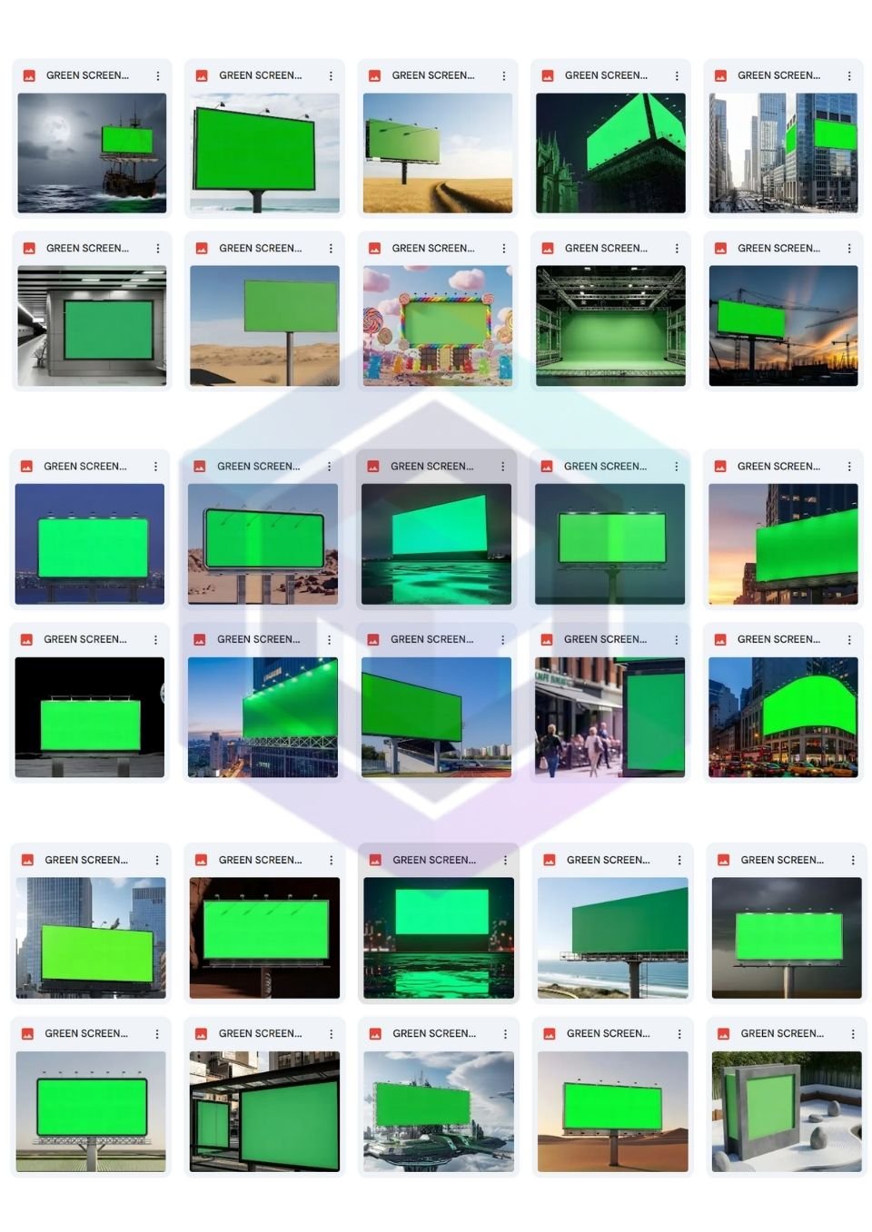 230 GREEN SCREEN BILLBOARD IMAGES BUNDLE WITH 50 FREE PREMIUM BUSINESS TRANSPARENT PNG PACK product image (3)