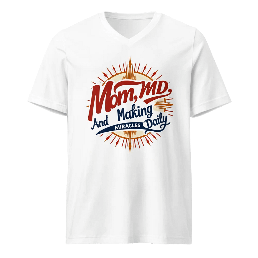 Mom, MD, And Making Miracles Daily V-Neck Tee product image (1)
