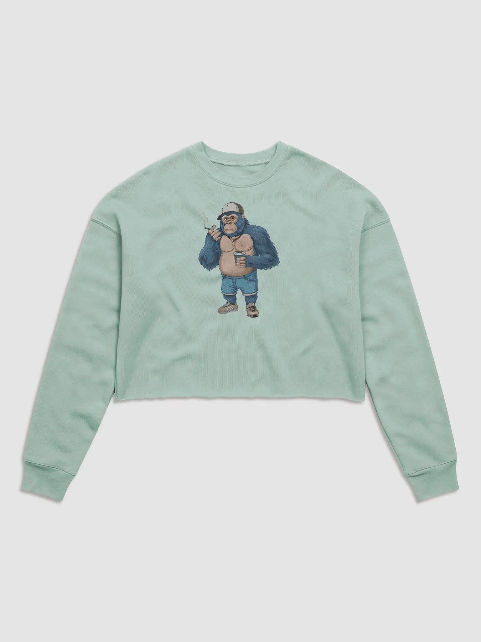 Blue Gorilla Women's Fleece Crop Sweatshirt product image (4)