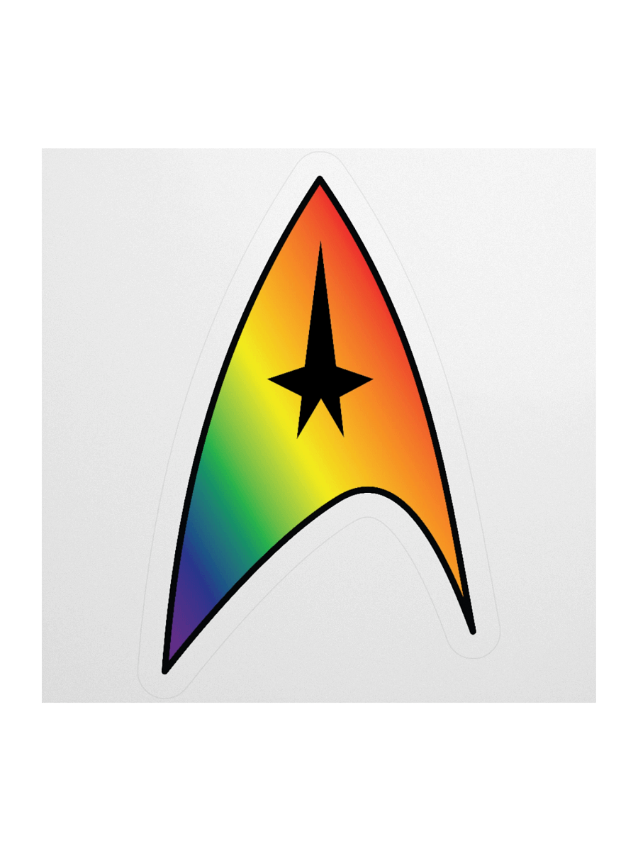 Rainbow Pride Gradient Starfleet Sticker product image (1)