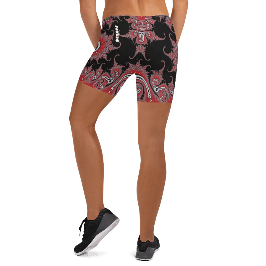 Fractal Bike Shorts - Red Velvet Goth product image (7)