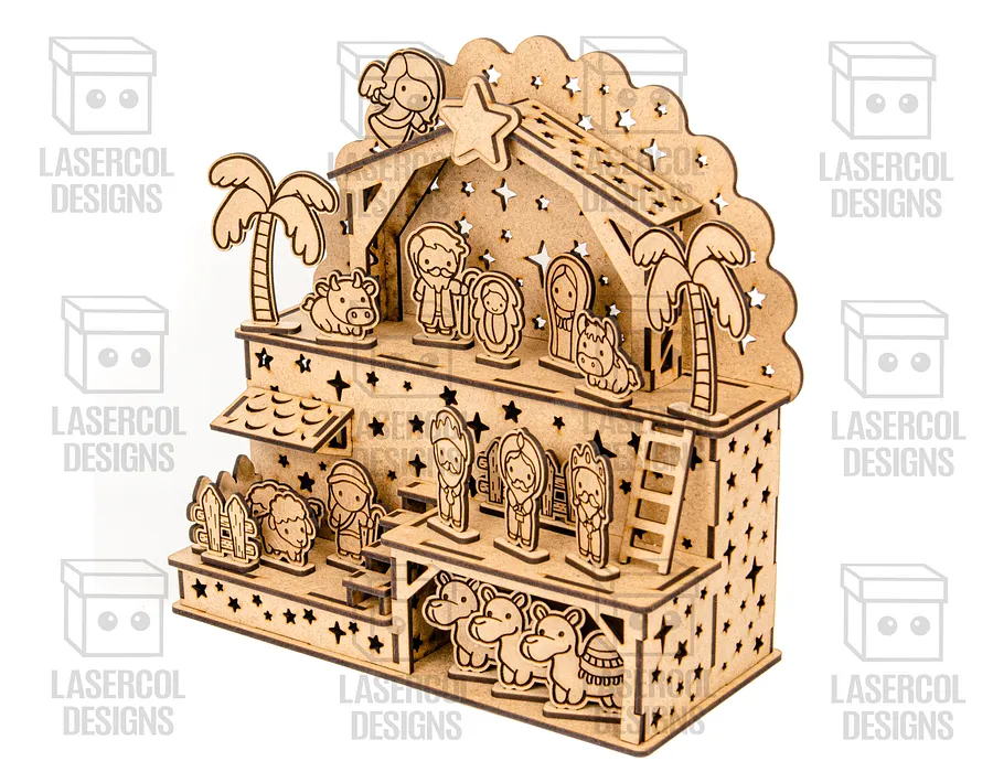 Nativity Scene - Christmas Gift - Laser Cut Files product image (3)