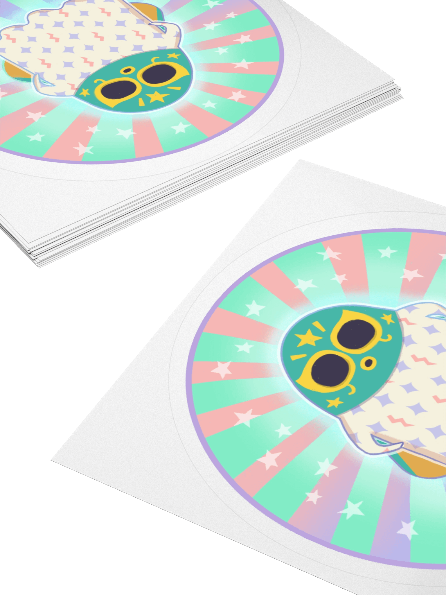 Pastel Little Ghost Luchador - Vinyl Sticker product image (3)
