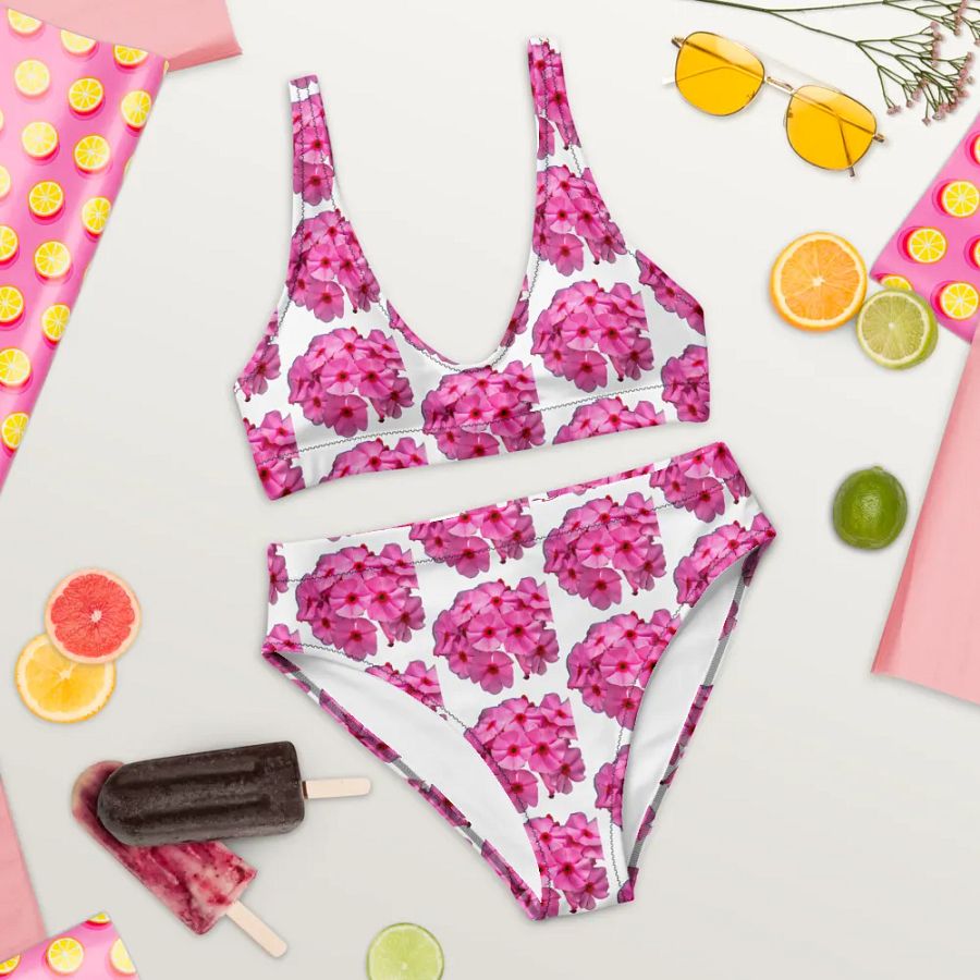 Blossom with Confidence in Our Sustainable Floral High-Waisted Bikini product image (6)