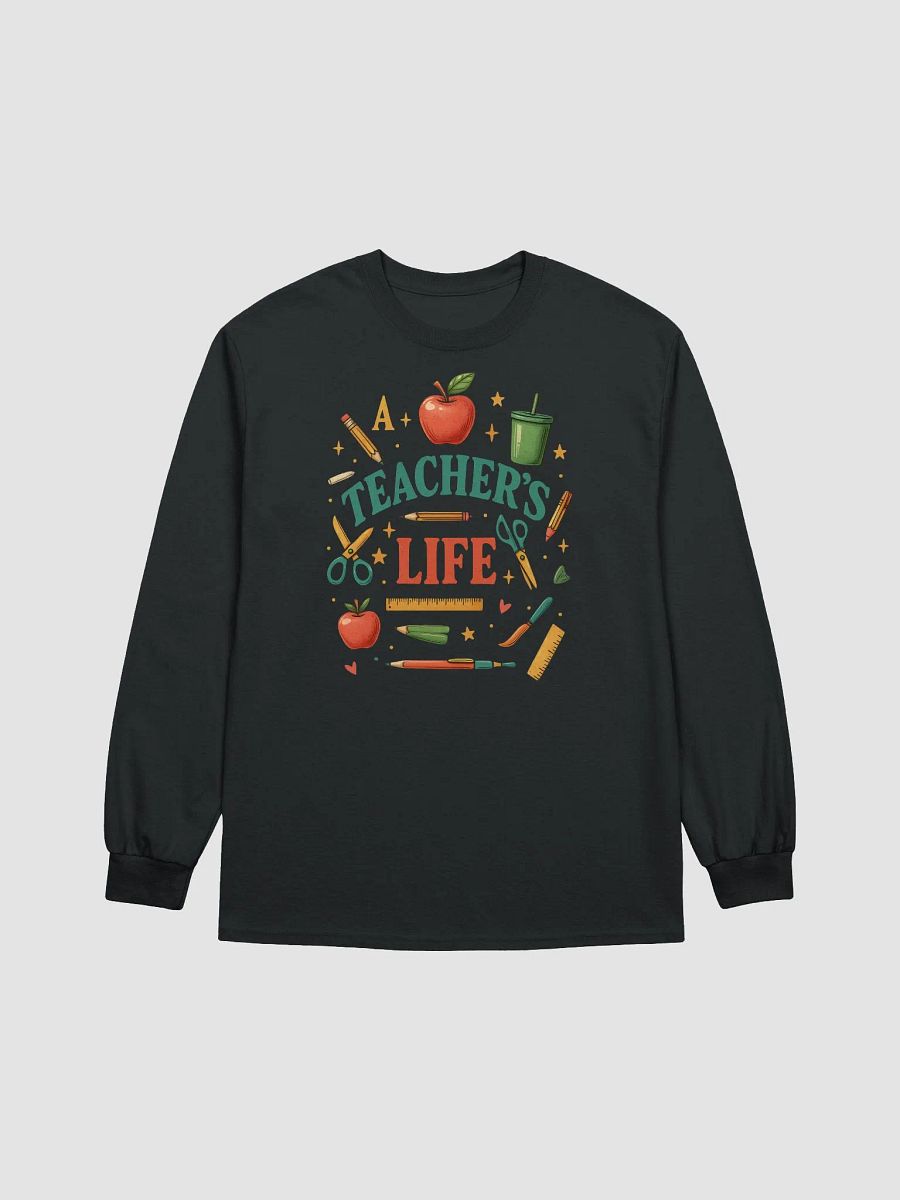 A Teacher’s Life Long Sleeve Shirt – Vintage Educator Tee product image (1)