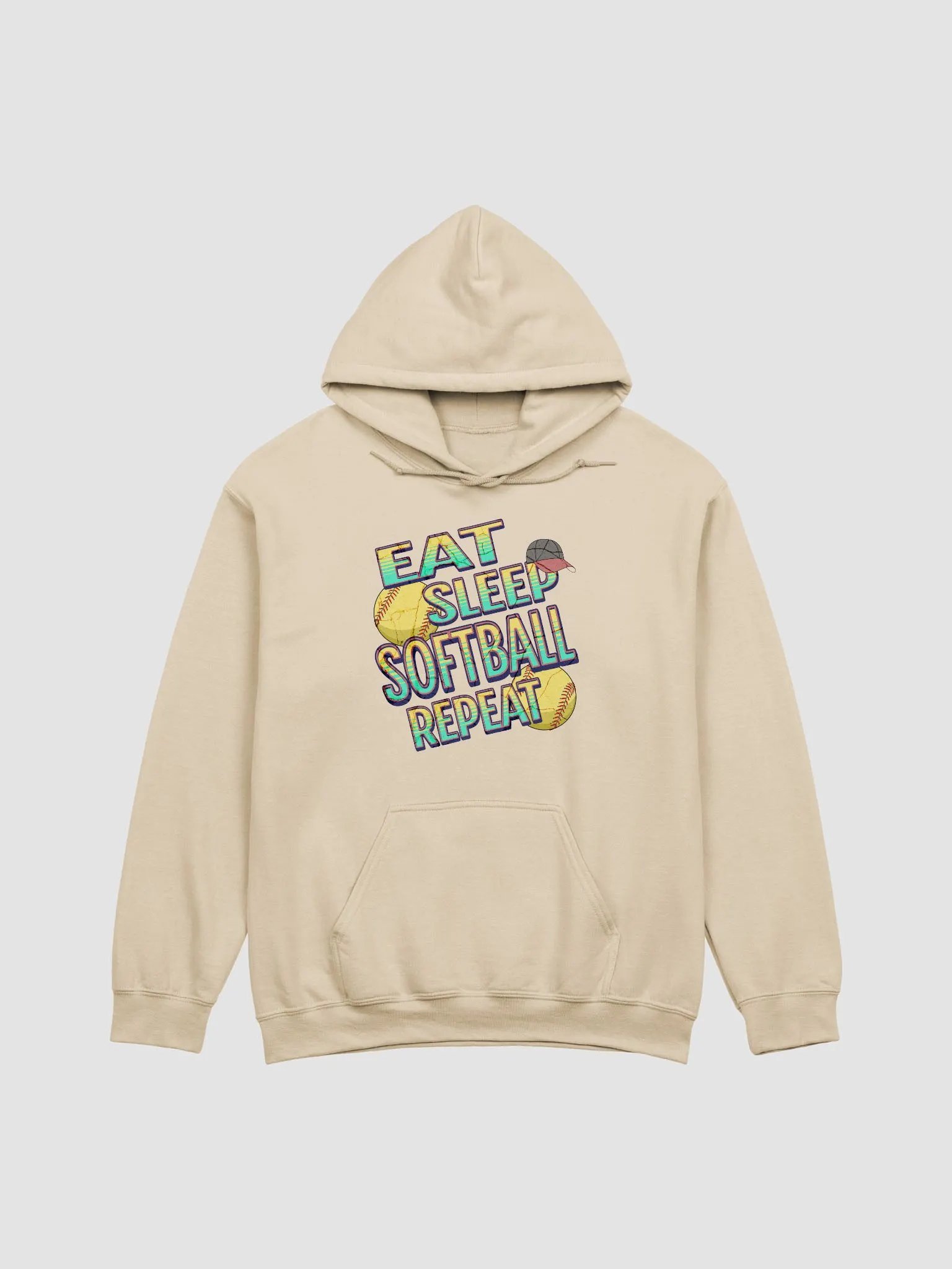Eat Sleep Softball Repeat Fanatic Hoodie product image (19)