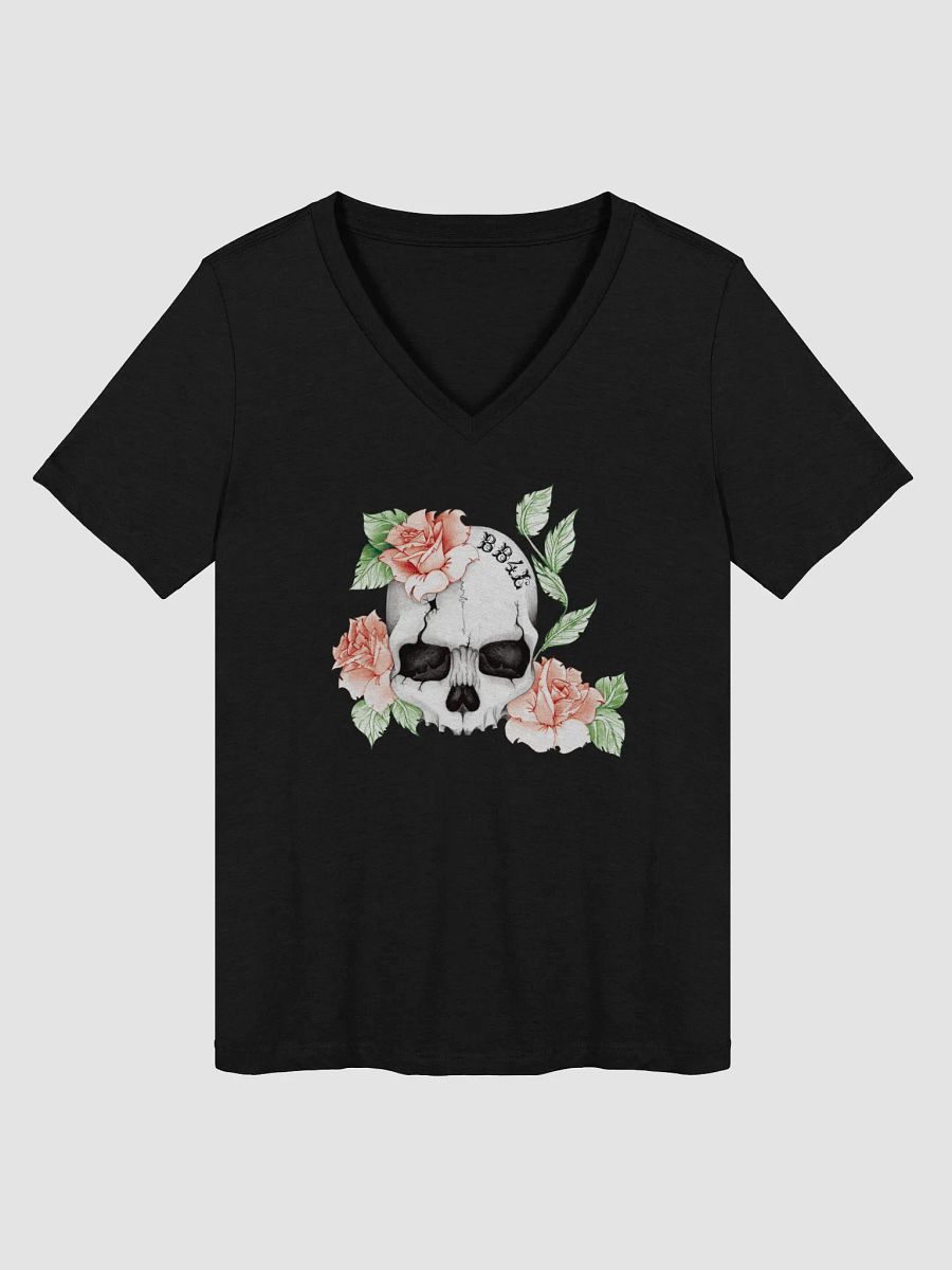 BB4L Skull & Roses Women's V-Neck Tee product image (15)