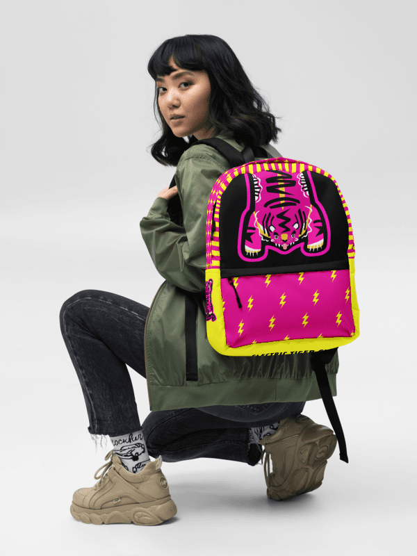 Pink and Yellow Tiger Backpack - Electric Tiger Club product image (1)