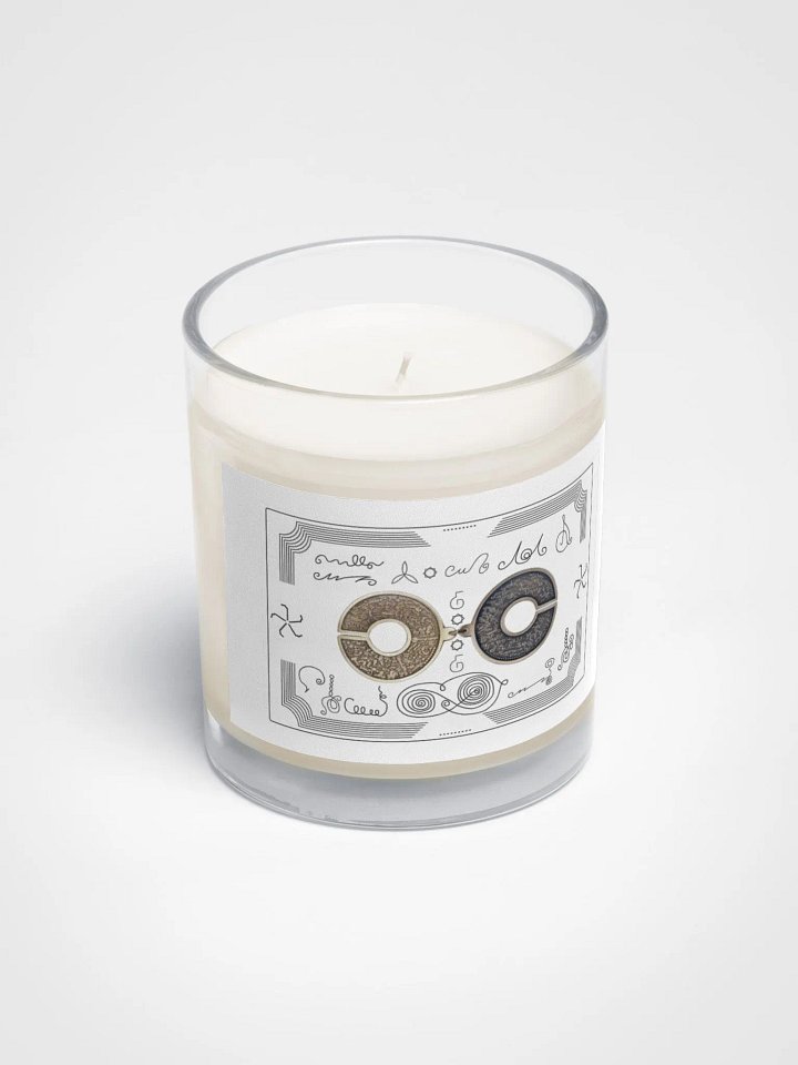 Meditation Candle with Geometric Lines product image (2)