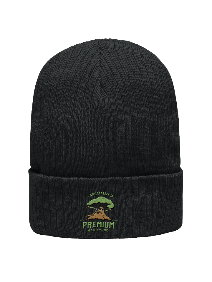 Premium Hardwood Embroidered Atlantis Ribbed Knit Beanie product image (6)