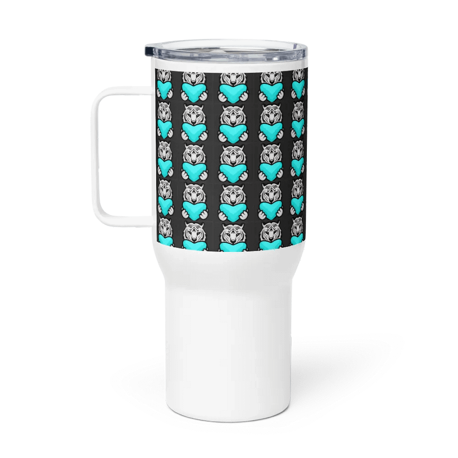 White Tiger Travel Mug with a Handle product image (1)