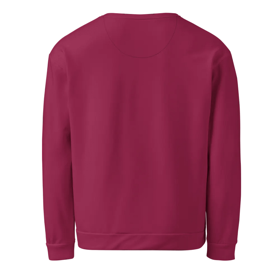 Plain Dark Red True Summer Unisex Recycled Polyester Heavyweight Premium Sweatshirt by Treasure Pie product image (3)
