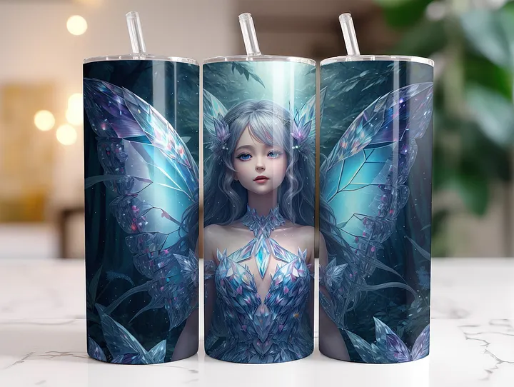 Crystal Night Fairy 20 oz Skinny Stainless Steel Tumbler - v1 product image (2)