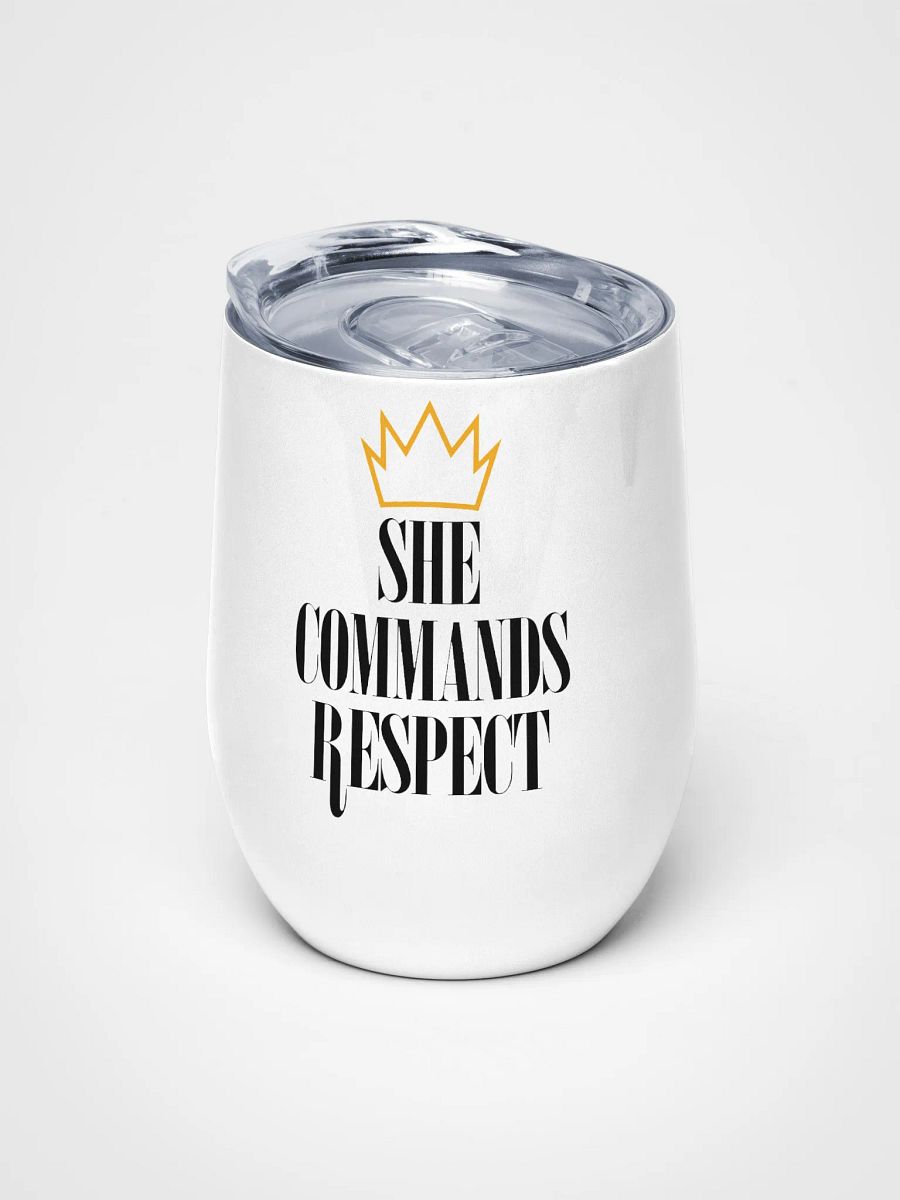 "She Commands Respect' Wine Tumbler product image (3)