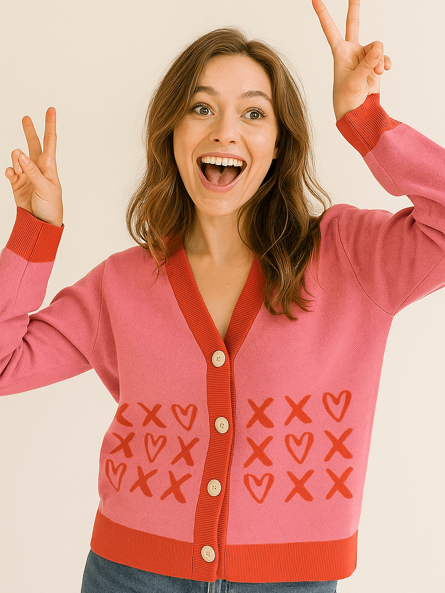 Heartfelt Jacquard Knit Cardigan product image (1)
