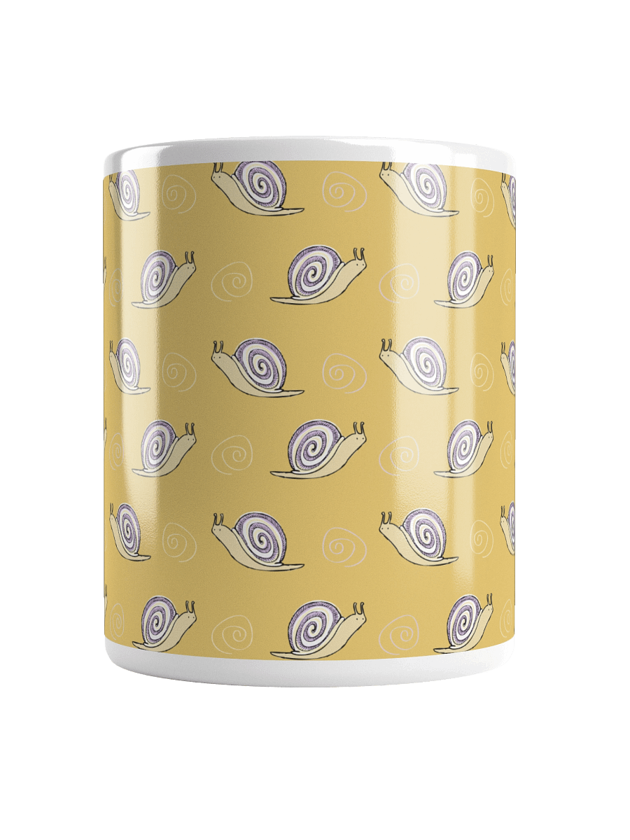 Snails Doodle Patterned Mug, Yellow product image (13)