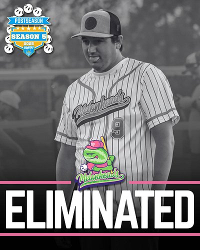 🚨 Eliminated 🚨

After winning the Championship in Season 3 The Melonheads have failed to make the playoffs in back to back se...