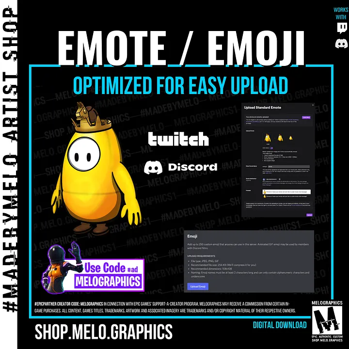 Peely Victory Guy - Twitch Emote / Discord Emoji | #MadeByMELO product image (2)