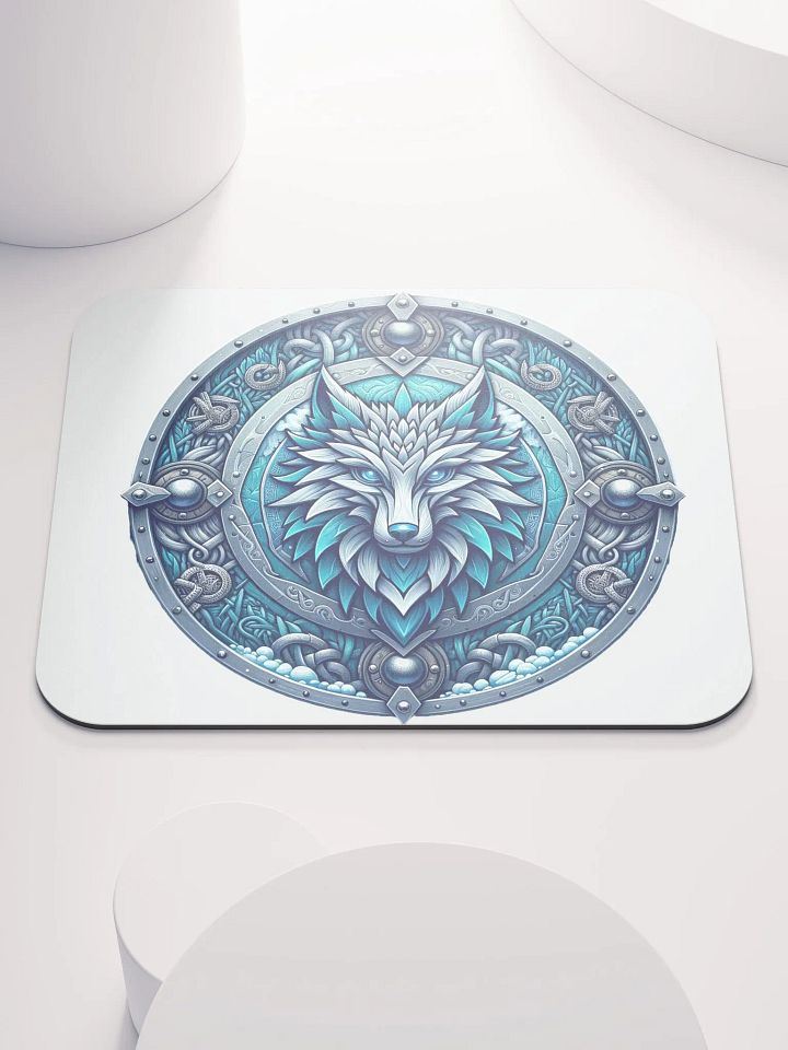 Mystic Wolf Shield Mouse Pad product image (1)