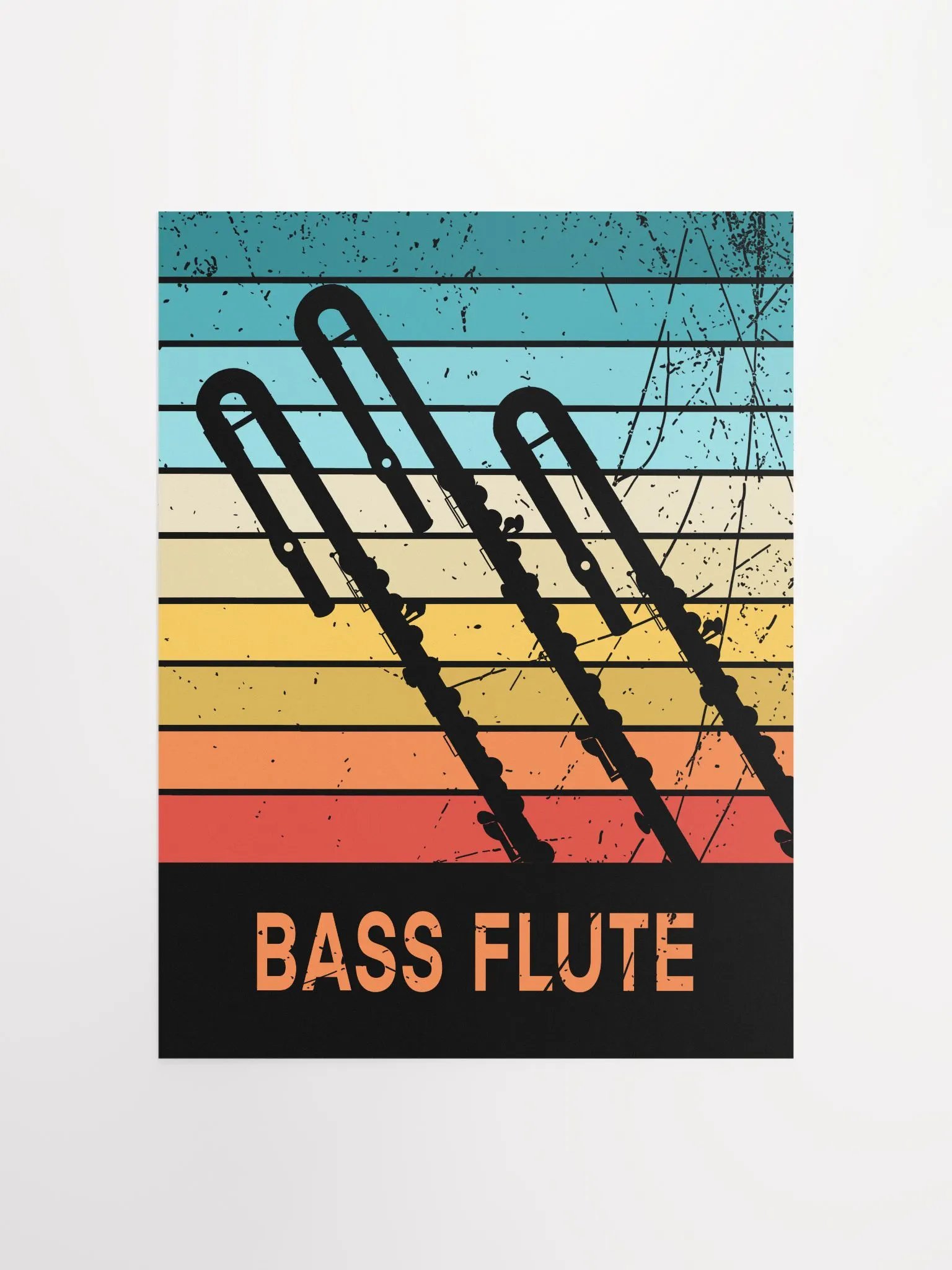 Small Retro Abstract Flute Poster - Bass product image (1)