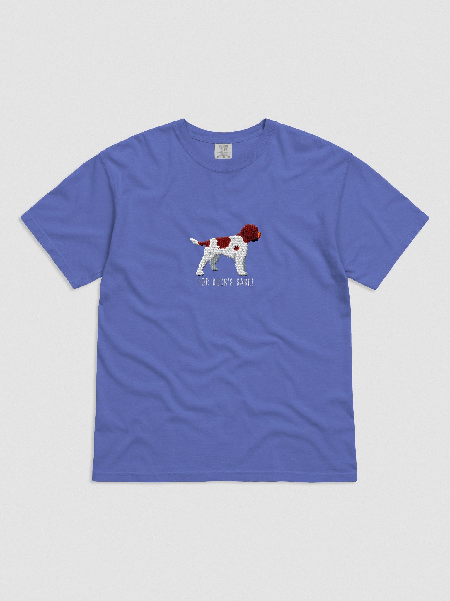 For Duck's Sake! T-Shirt(Embroidered) of a Lagotto Romagnolo(Liver & White) product image (4)