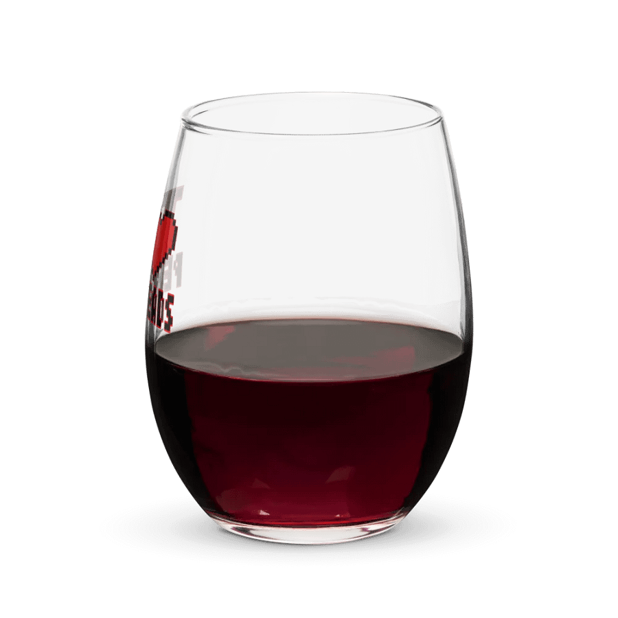 I Heart Perler Bead 2 Wine Glass product image (7)