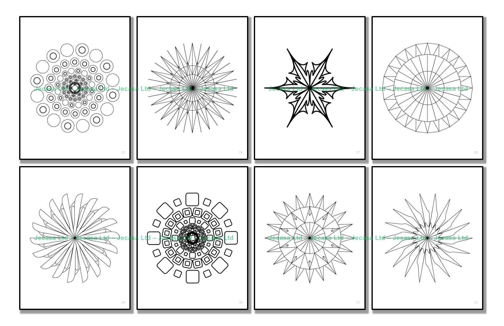 100 Geometric Mandala Coloring Pages | PDF | Digital File | Series GM2025 Vol. 6 product image (6)