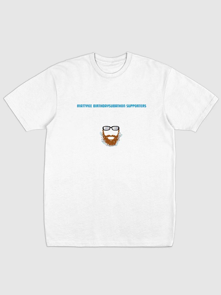 White Mattyice Birthday Subathon Supporter Tee product image (1)