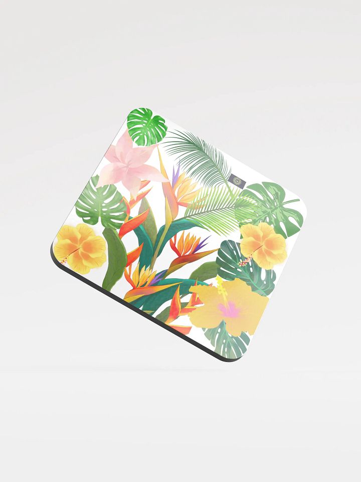 Tropical Botanical Dreams Glossed Coaster product image (1)