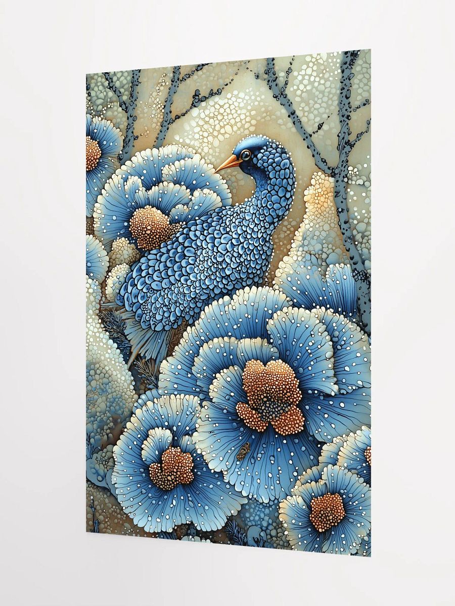 Azure Serenity: Fantasy Poster of a Mystical Forest Bird product image (3)
