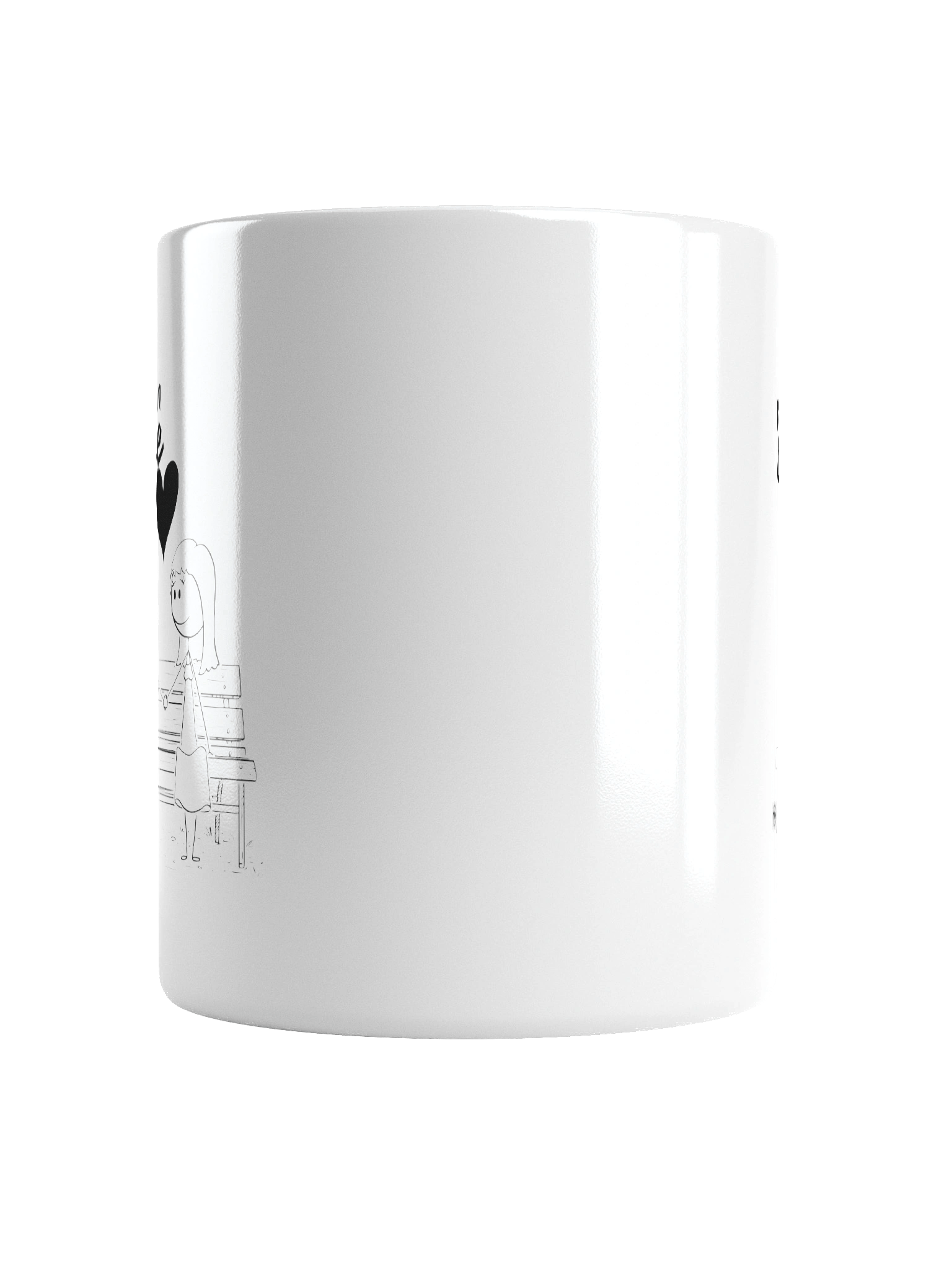 We’re in LOVE – Sweet Stick Figure Couple on Park Bench Mug product image (17)