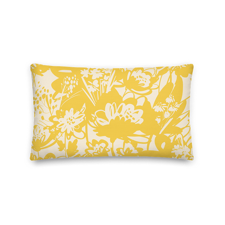 Sunny Floral Throw Pillow – Yellow Silhouette product image (1)