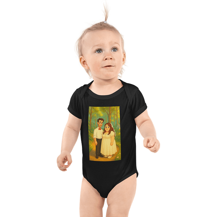 Beta and Marshmellow baby onsie product image (1)
